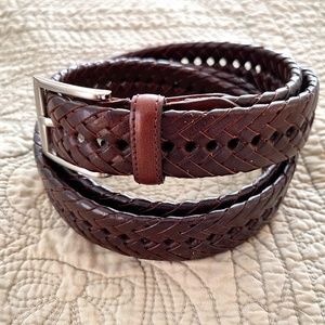Men's Brown braided belt, size 50-52/XXXL